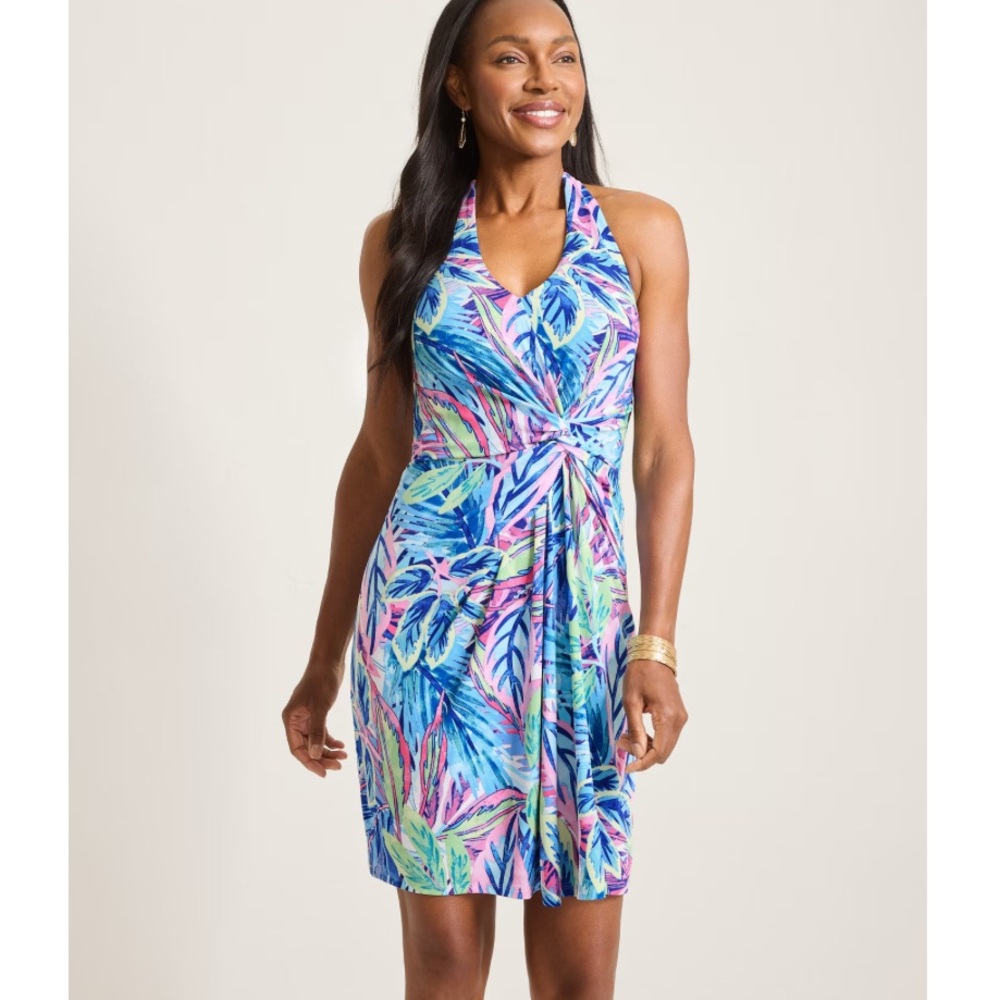 Tommy Bahama Multicolor Tropical Halter Midi Dress